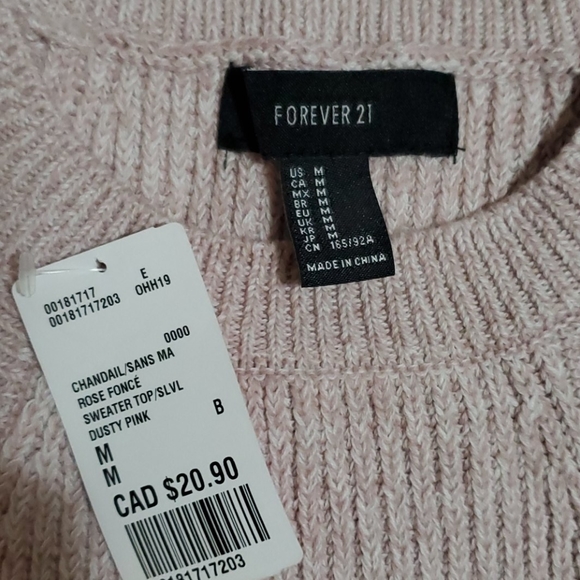 Ne With Tag Women's Forever 21 Crop High Neck Knit Tank Top Medium - Picture 2 of 4